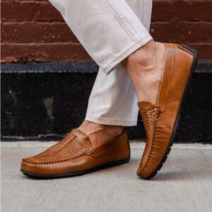 Blake Mckay Quinton Woven Driver Leather Slip on size 8